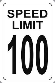 speed in excess of 100 mph